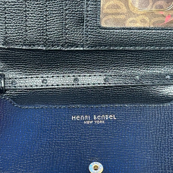 Henri Bendel Black Crossbody Clutch w/Rainbow Stud Accents Approx.. 7 x 4 - Picture 16 of 17